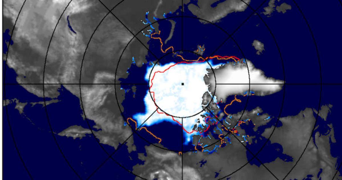 Map of the daily sea ice concentration in the Northern Hemisphere in 2025 (Cover Image Source: NASA Earth Sciences)