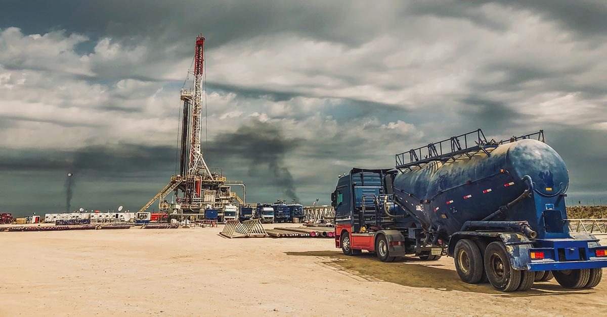 fracking water trucks