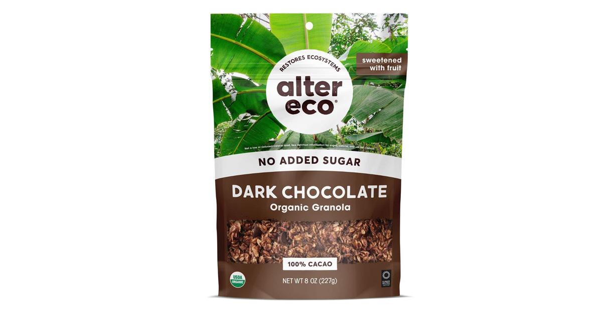 Alter Eco Dark Chocolate Granola in a bag