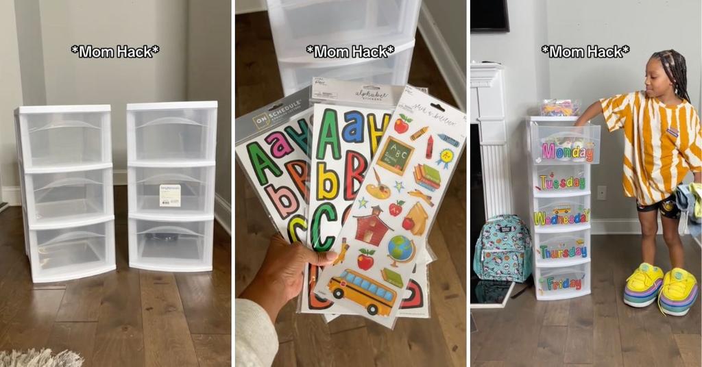 Easy Children's Daily Clothes Organizer Ideas for School