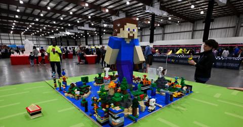 life-sized Minecraft Lego models
