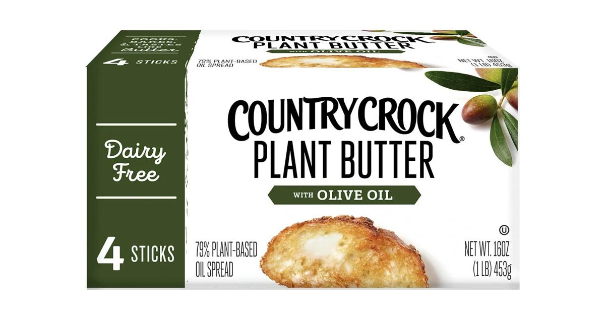 Country Crock Dairy Free Plant Butter in green and white packaging