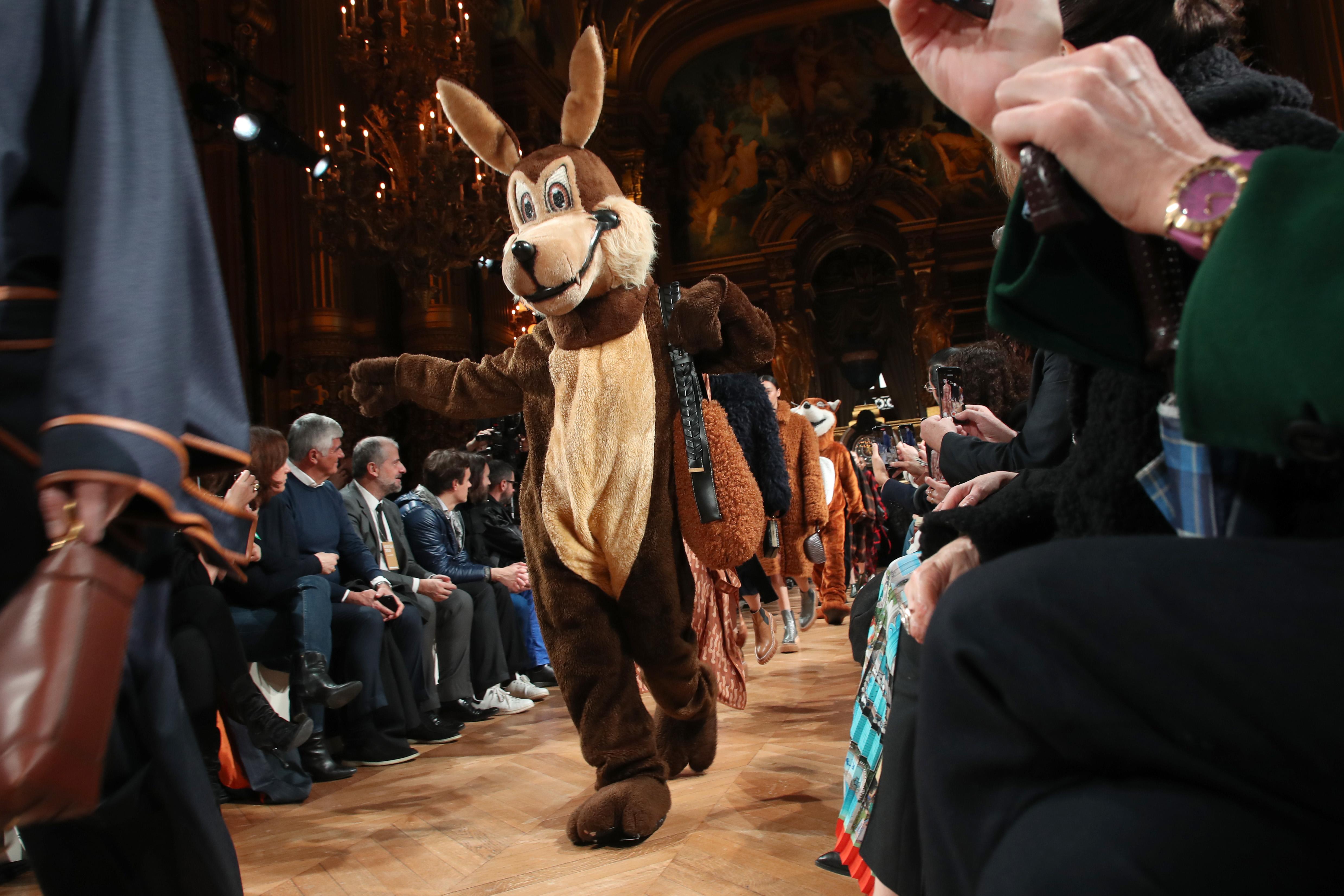 Stella McCartney pushes animal-free fashion message at Pompidou Center show