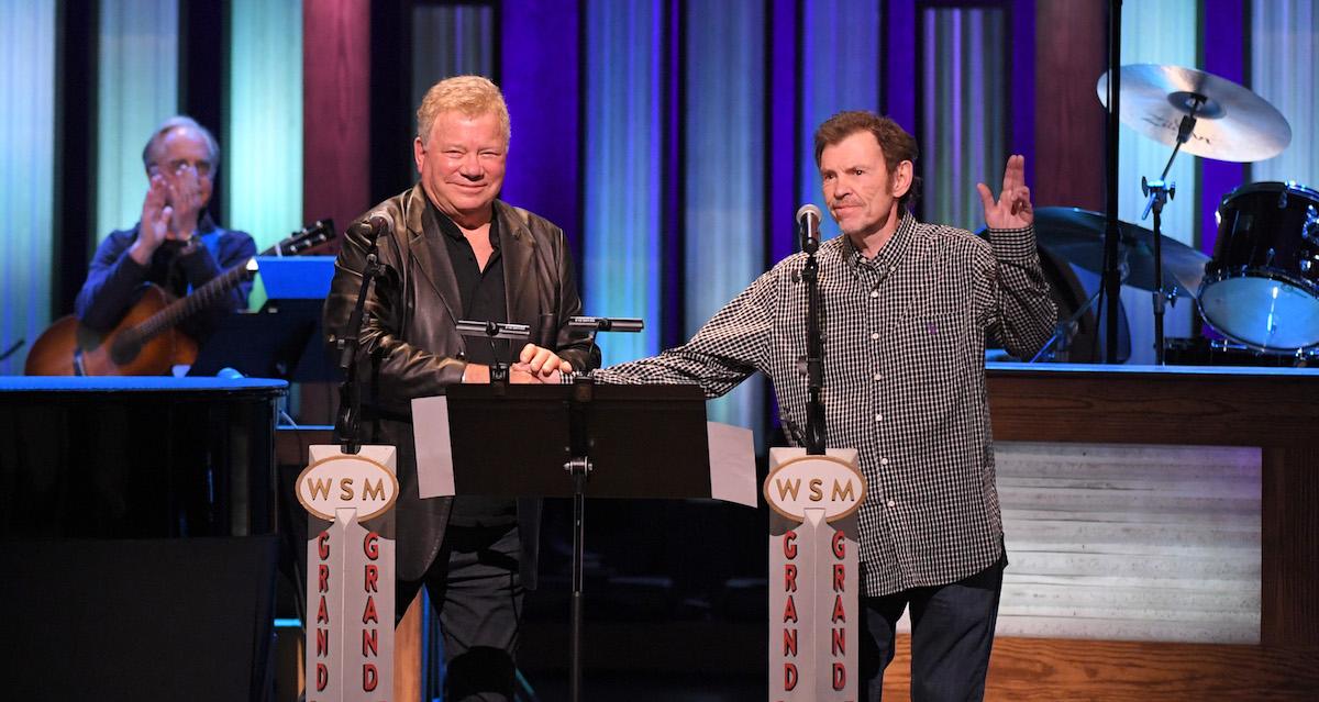 Shatner performing at the Grand Ole Opry