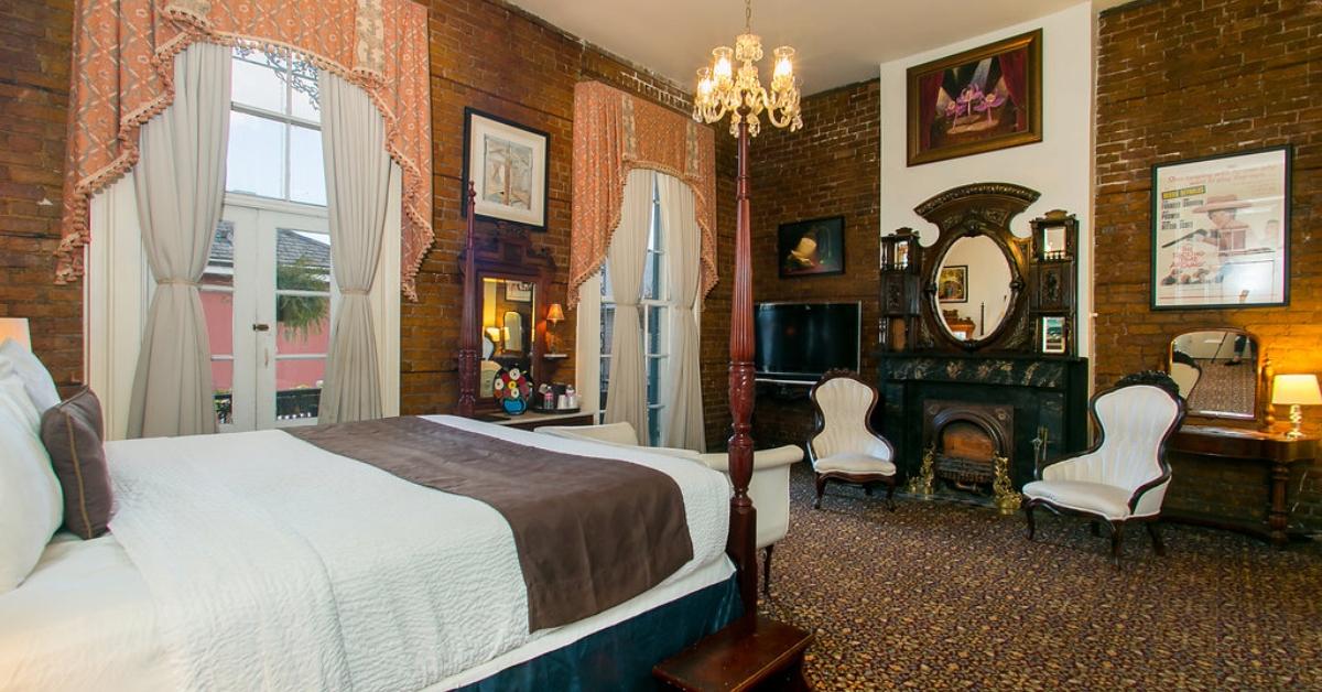 A room in the Lafitte Guest House.