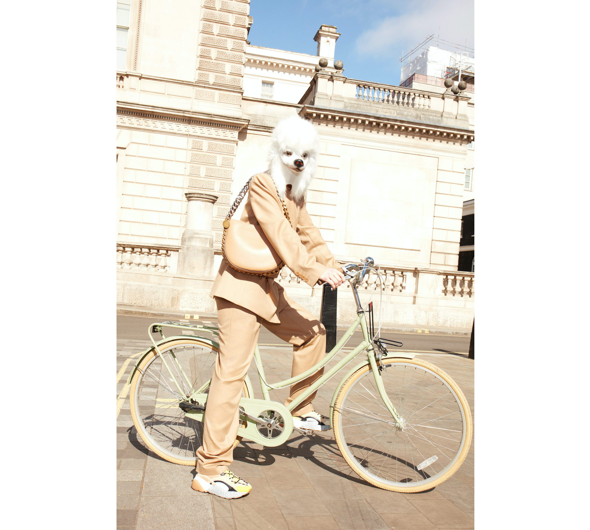 Stella McCartney directs a bizzare video shoot with models on bicycles  wearing animal heads
