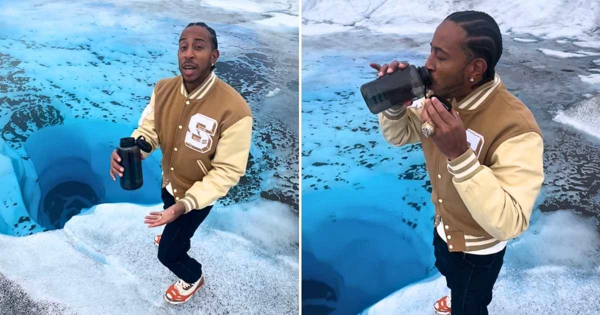 Rockstar rapper Ludacris drinks glacial meltwater in Alaska. (Cover Image Source: Instagram | @ludacris)
