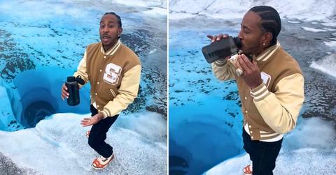 Rockstar rapper Ludacris drinks glacial meltwater in Alaska. (Cover Image Source: Instagram | @ludacris)