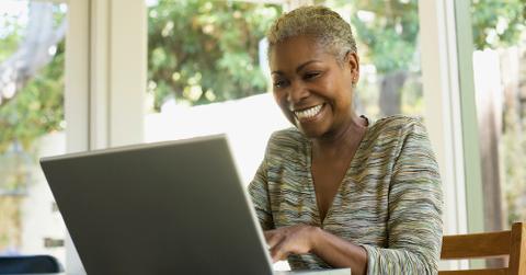 Someone Using a Laptop