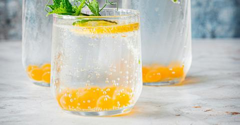 cup of sparkling water