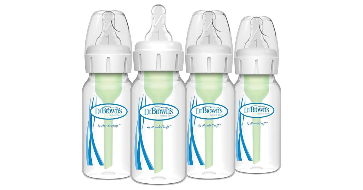 Four baby bottles