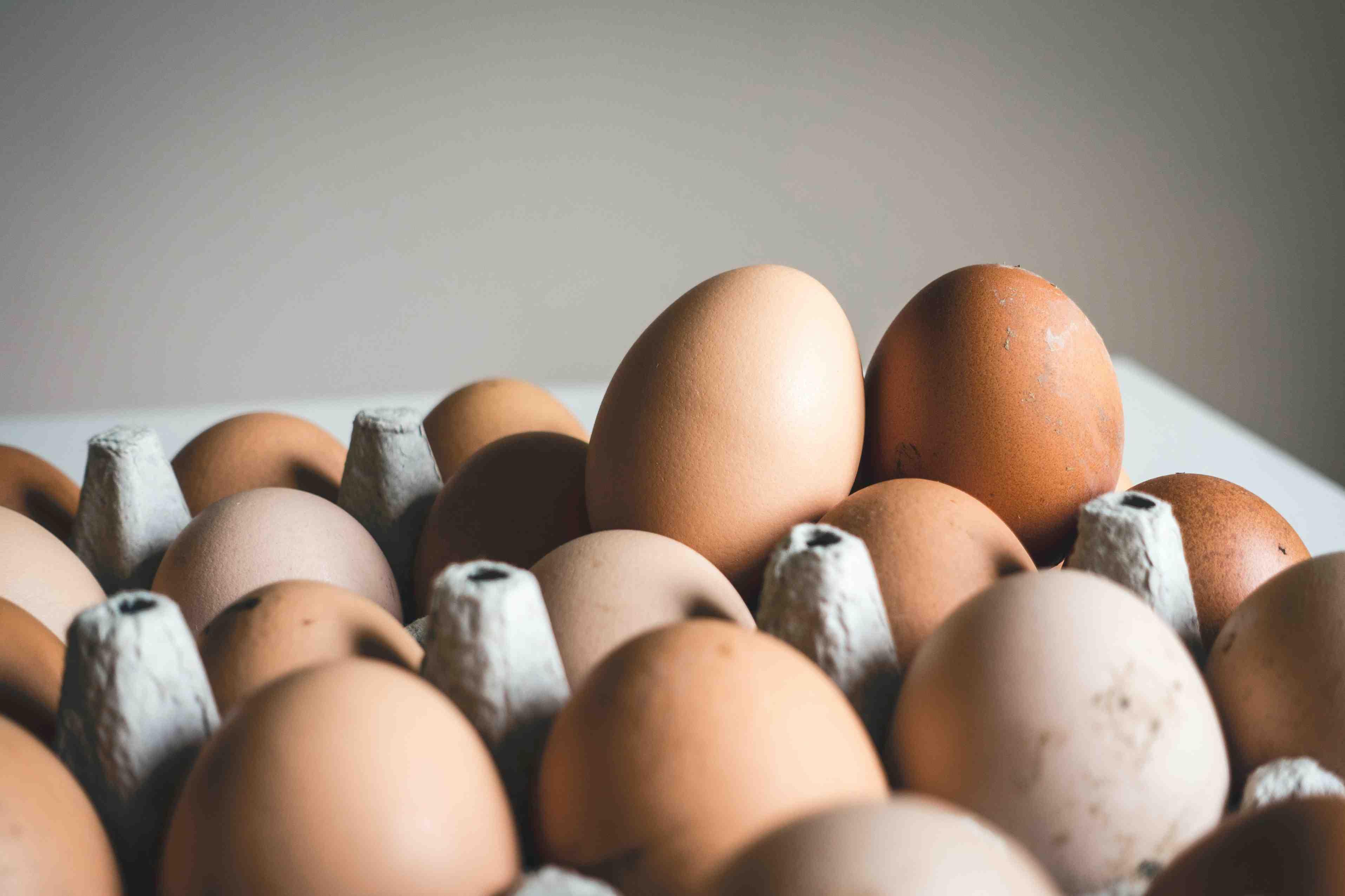 A carton of eggs is pictured.