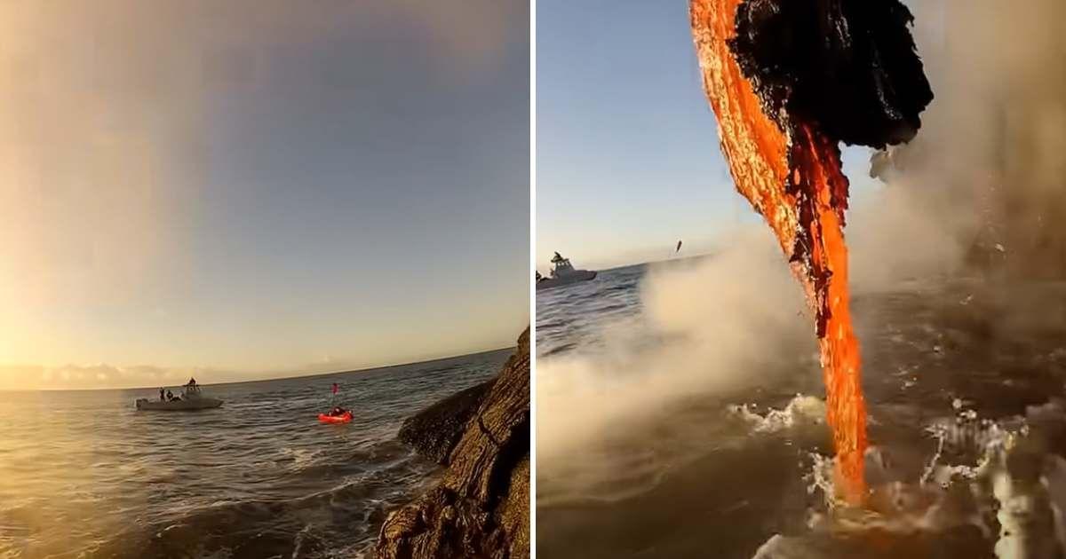 Volcano spews a waterfall of lava and spills into the sea in a thrilling video (Cover Image Source: Instagram | @63KVEEKSHAWAII)