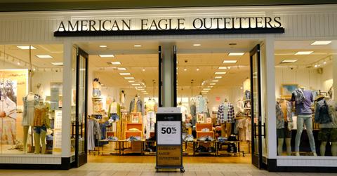A photo of an American Eagle Outfitters storefront in a mall.