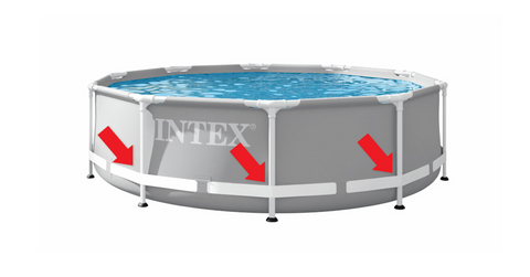 Intex pool with arrows showing why it was recalled
