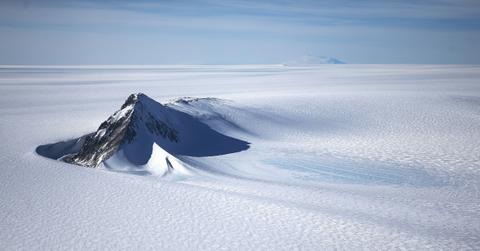 Pyramid shaped mountain in Antarctica.