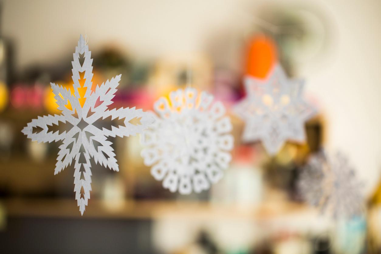 Scrap Paper Snowflakes