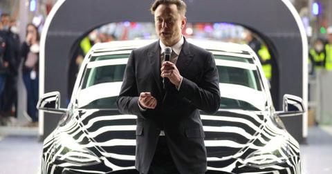 Elon Musk speaks during the opening of a new Tesla manufacturing plant in Germany in March 2022.