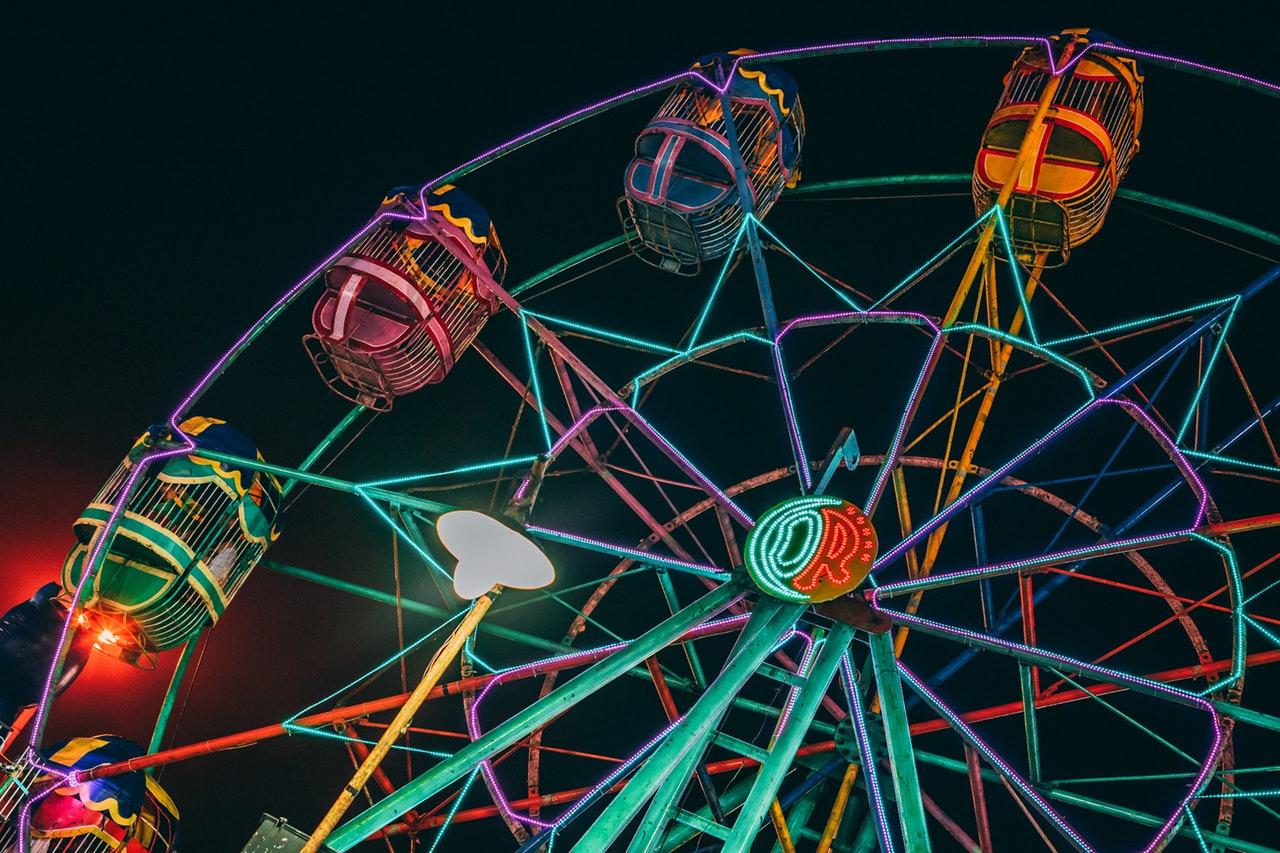 ferris wheel night lights