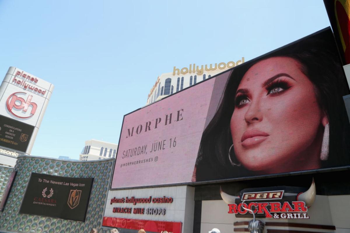 Jaclyn Hill on Morphe grand opening billboard