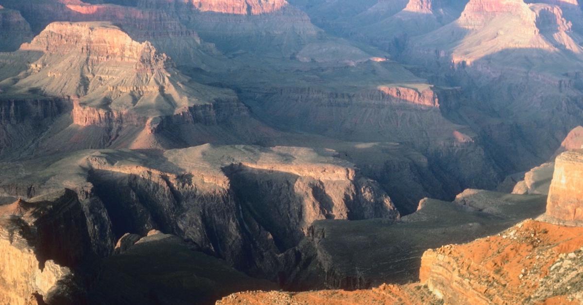 Photo of the Grand Canyon from above. 