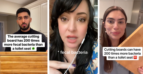 People claim cutting boards contain fecal bacteria
