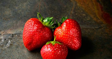 Three strawberries
