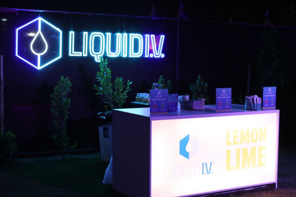 Liquid IV display at night