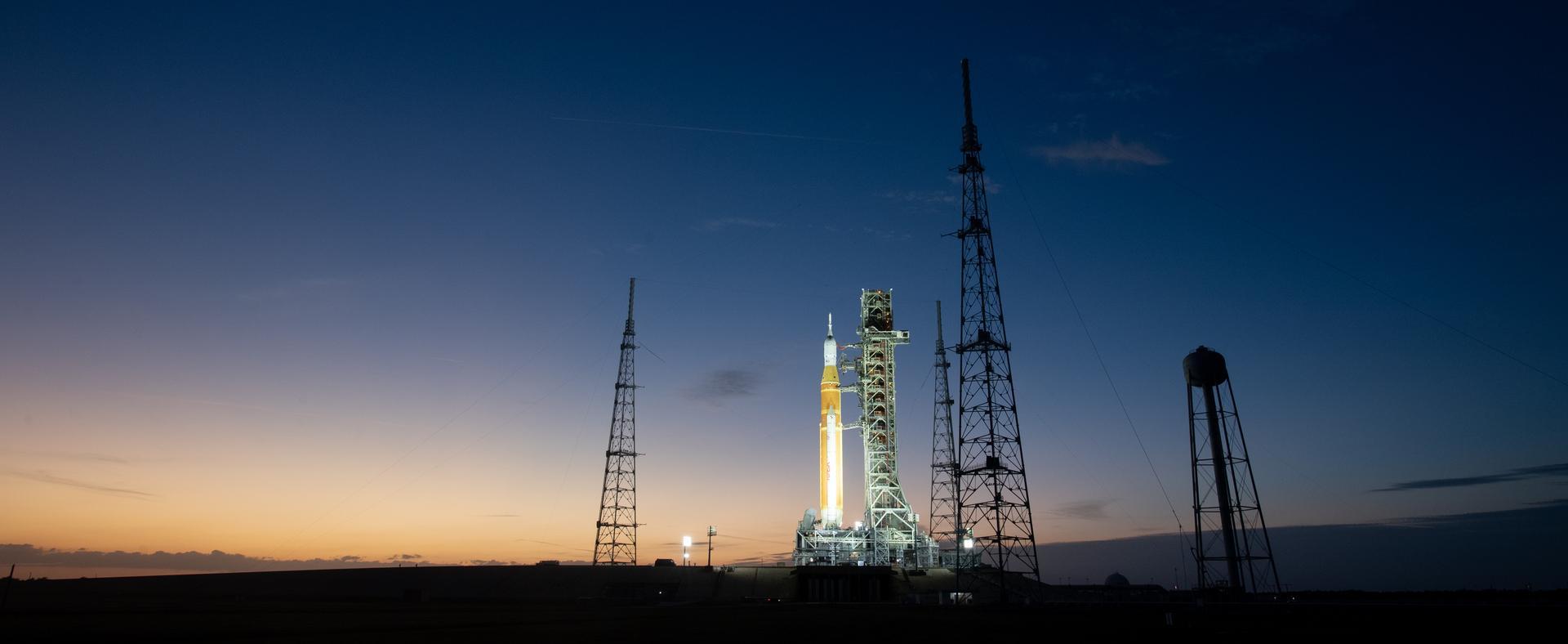 NASA's Kennedy Space Center shares a picture of the Artemis II wet dress rehearsal.