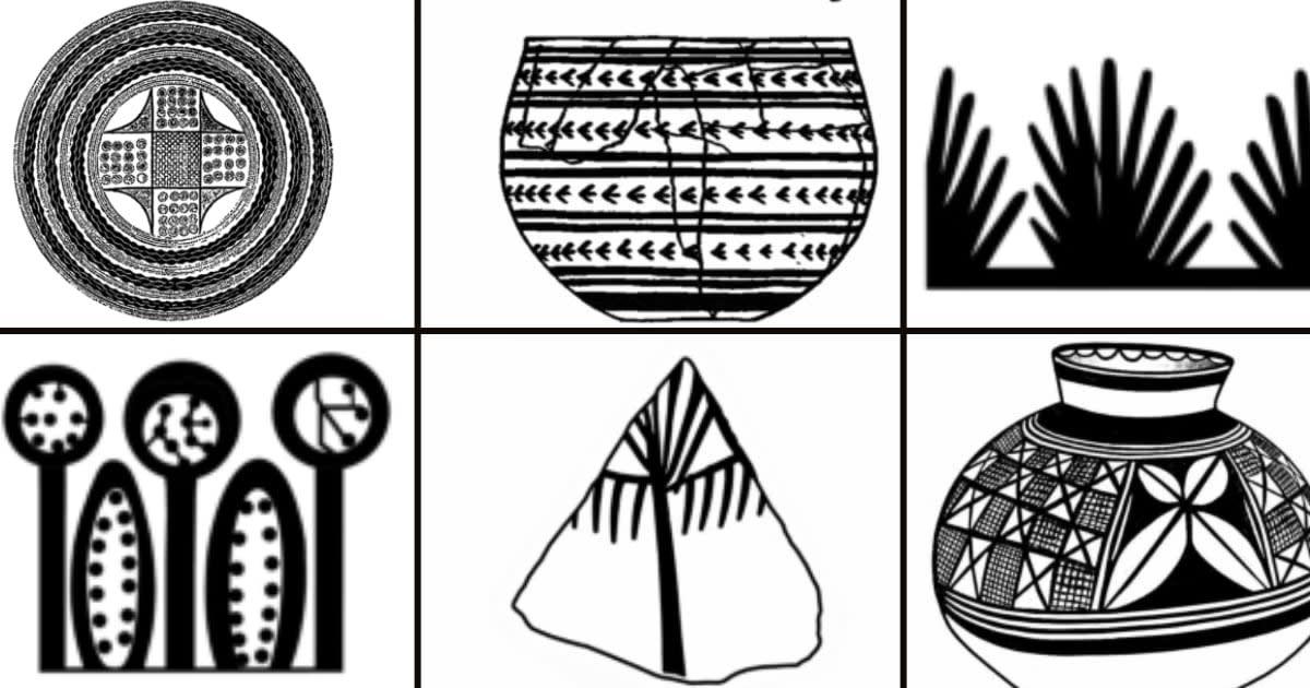 Artworks featured on the fragments archaeologists discovered in a pottery shard belonging to the Halafian culture dating to 8000 years old (Cover Image Source: Journal of World Prehistory)