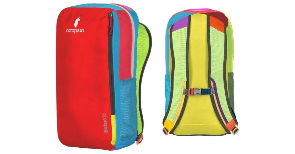 A colorful backpack