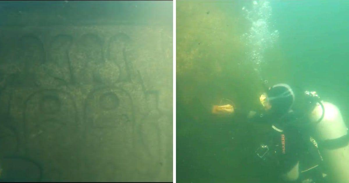 A diver exploring an underwater relic in the depths of the Nile River in Egypt. (Cover Image Source: Facebook | Ministry of Tourism and Antiquities)