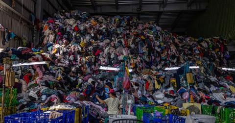 Huge lot of textile waste