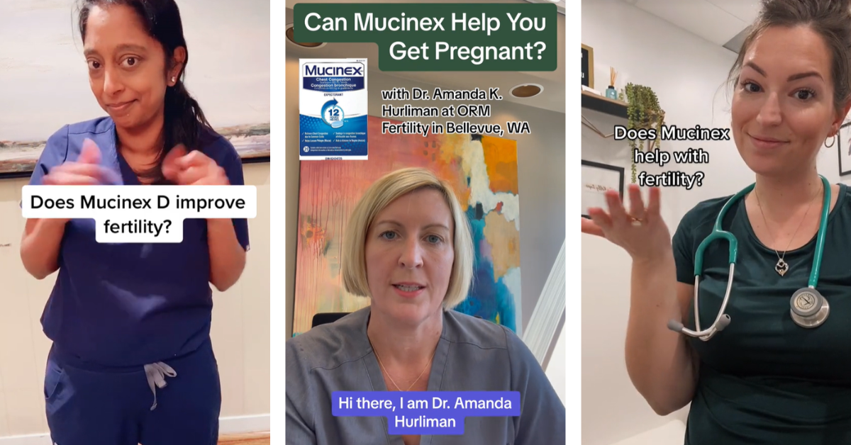 Medical professionals address whether Mucinex can help you get pregnant