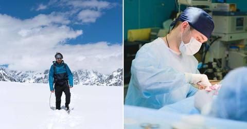 (L) A man exploring the Antarctic peninsula, (R) A doctor performing a surgery. (Representative Cover Image Source: Pexels | (L) Art House Studio, (R) Anna Shvets)