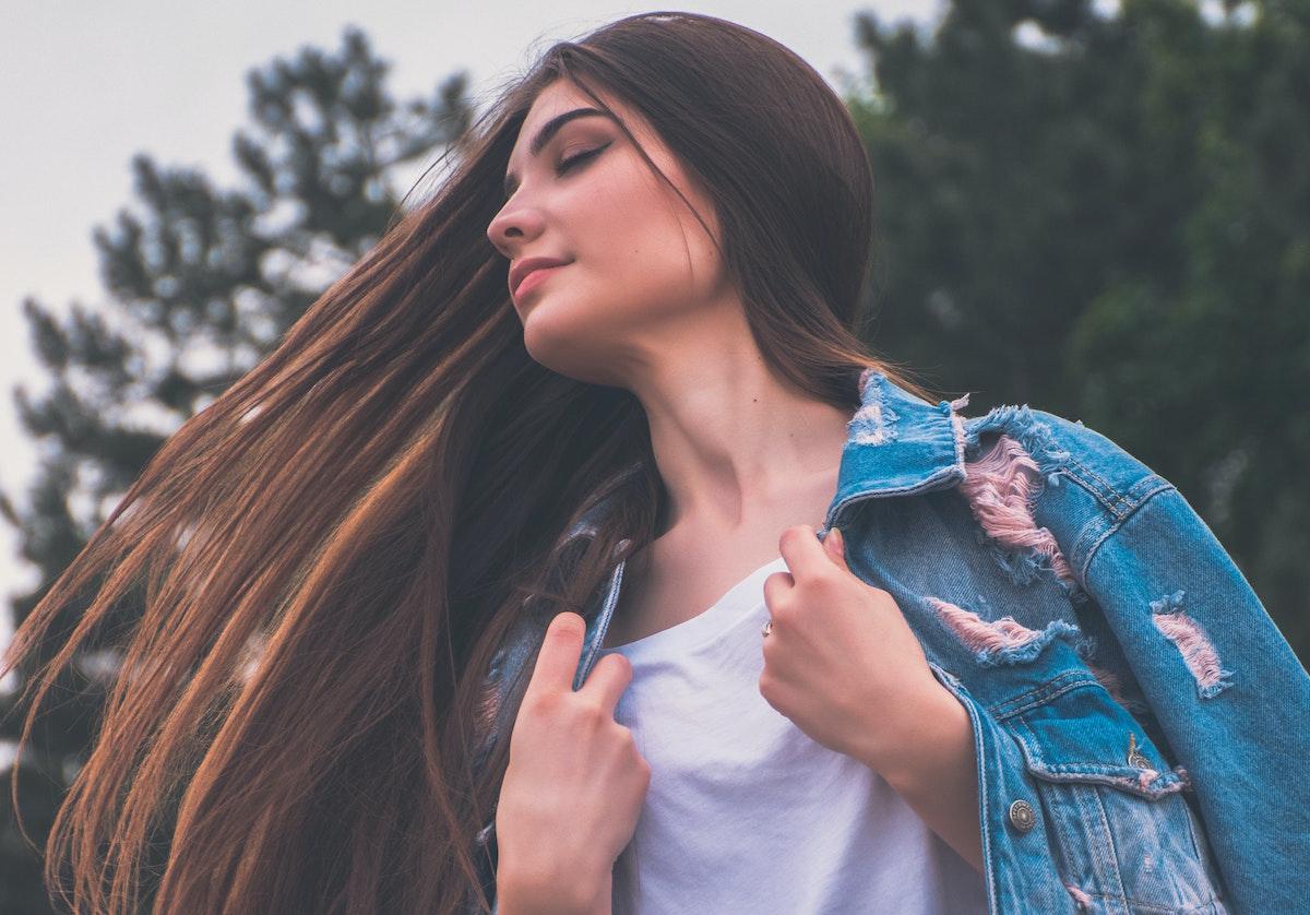 Woman with healthy hair