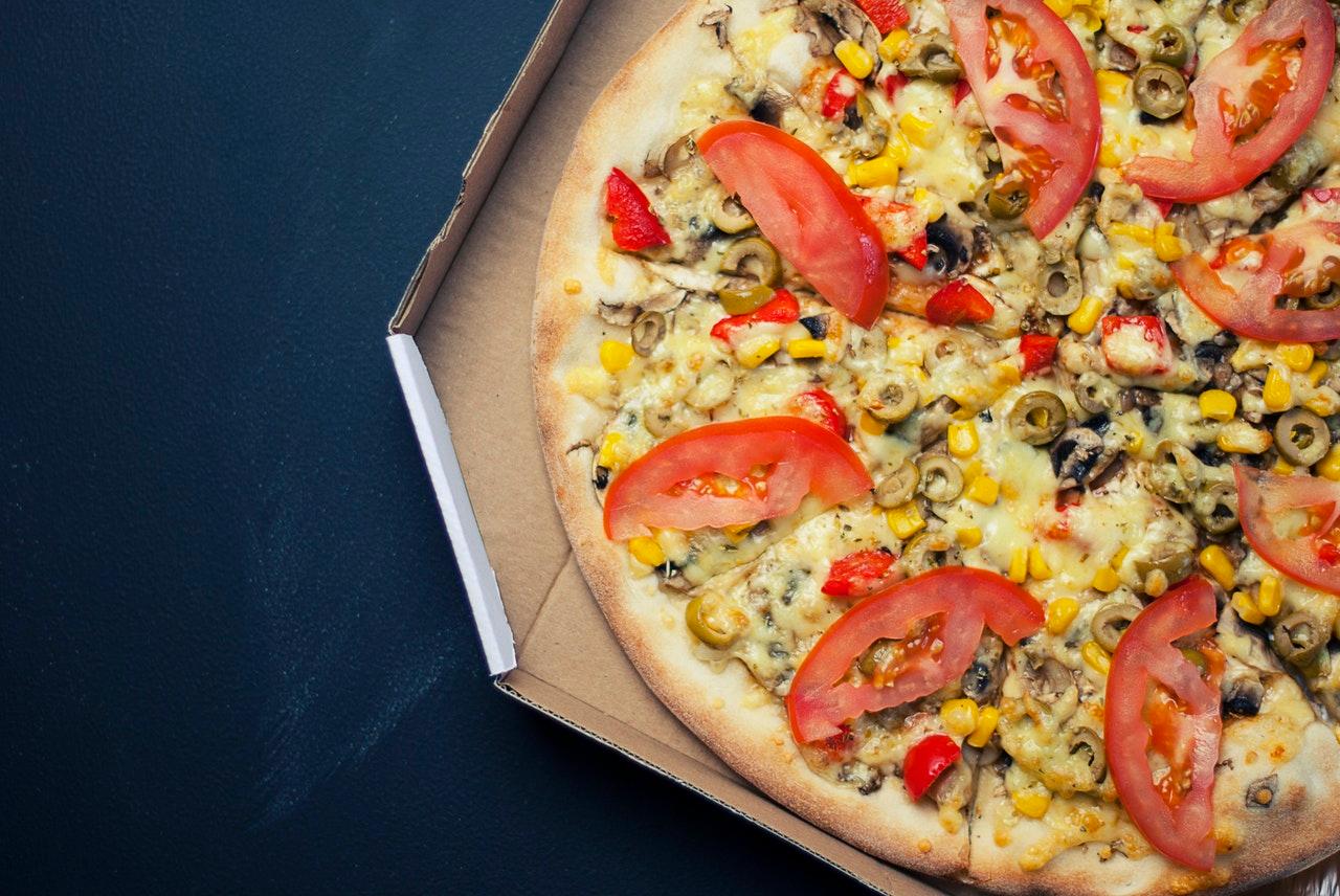 food pizza box chalkboard