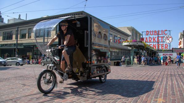 p   in seattle ups is testing a new e bike that could keep delivery trucks off streets