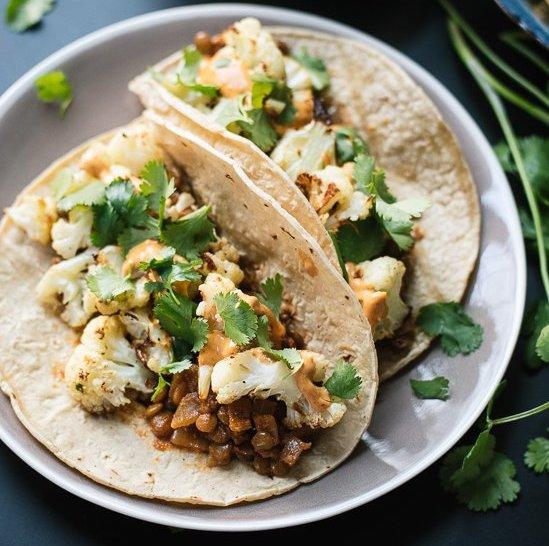 cauliflower tacos with chipotle sauce recipe