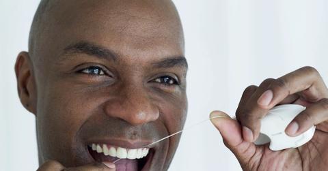 Man Flossing
