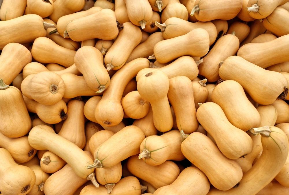 a pile of butternut squash.