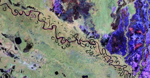 A striking visual of the landscape surrounding Bolivia's Beni River captured by the ESA's Biomass satellite. (Cover Image Source: ESA)