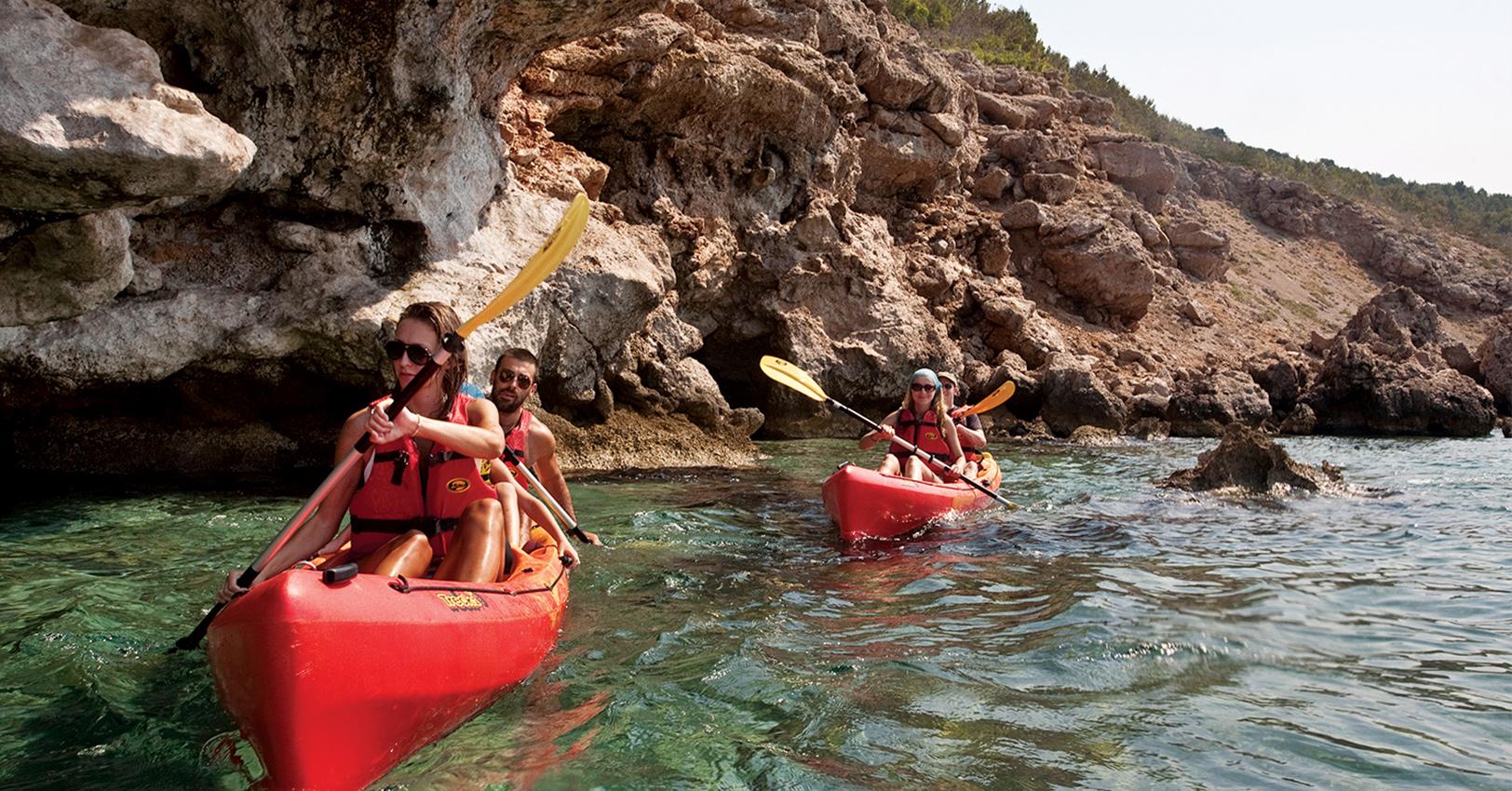 IntrepidTravel croatia_family_brela split_sea kayak cliff