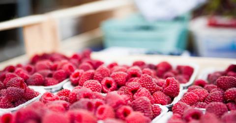 raspberries red berries sweet
