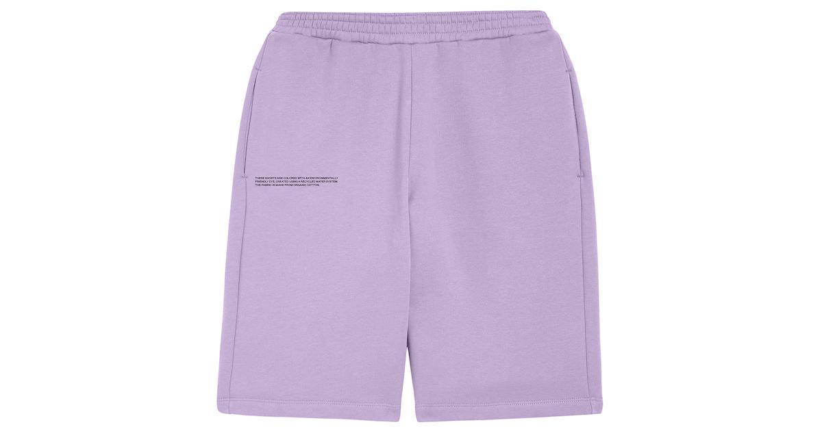 organic cotton long shorts orchid purple