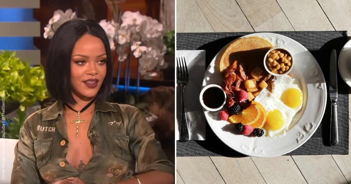 (L) Rihanna appears on the Ellen Show. (Cover Image Source: YouTube | @TheEllenShow) | (R) A breakfast platter. (Representative Cover Image Source: Pexels | Life Of Pix)