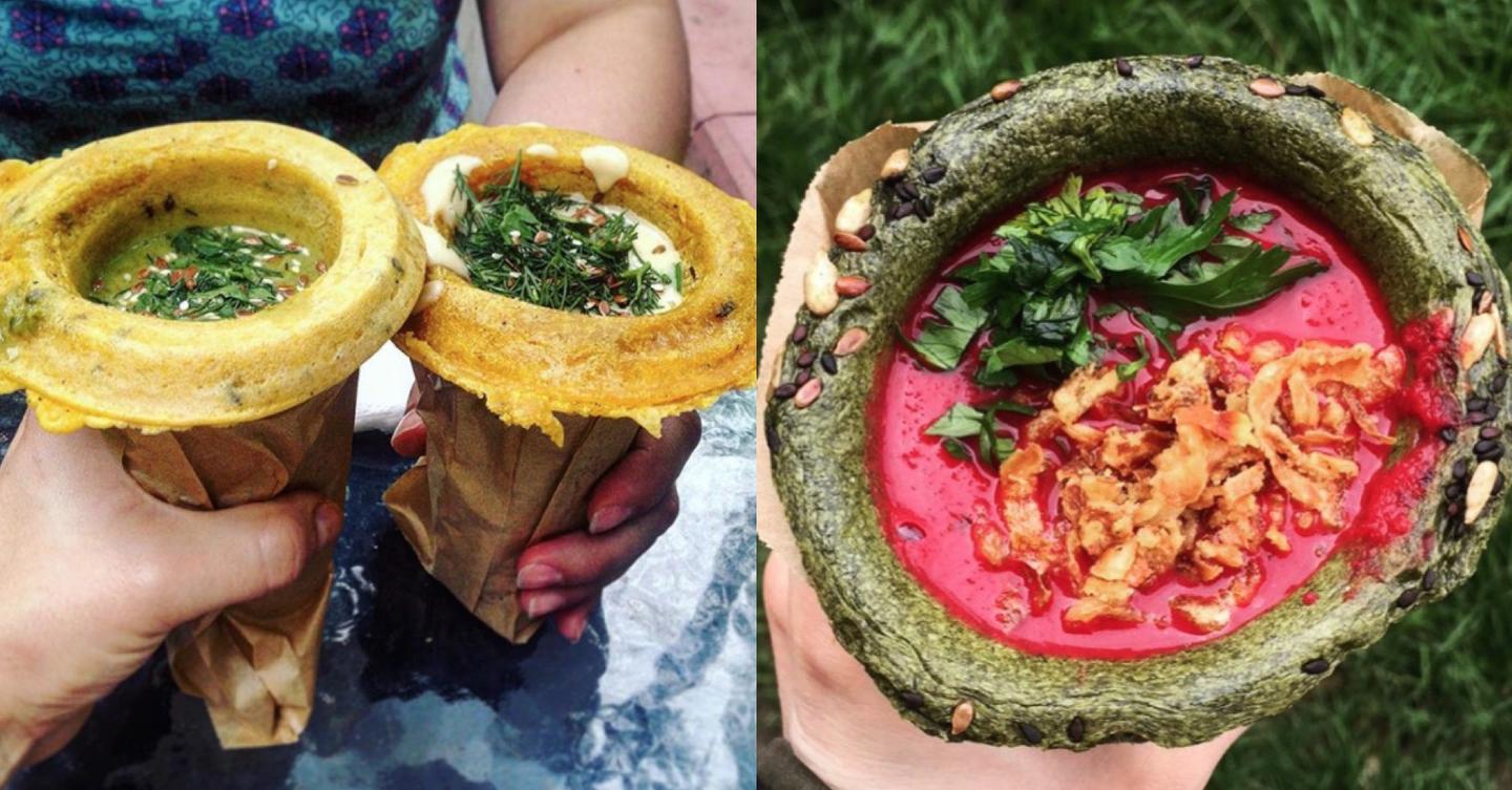 These Healthy Soups Come In Eco-Friendly Edible Containers