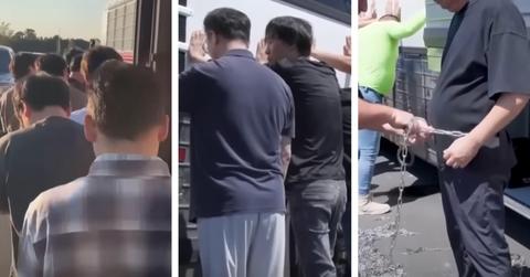 South Korean immigrants are arrested by ICE officials.