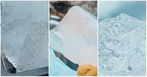 Glaciers from Greenland are being harvested for ice