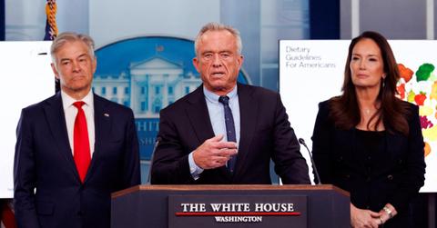 Robert F. Kennedy, Jr speaks during a press briefing on the new Dietary Guidelines for Americans.